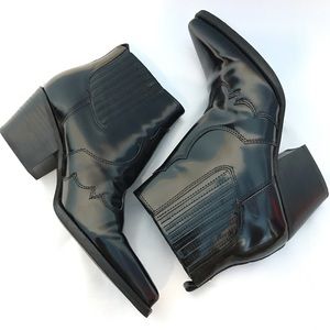 Sam Edelman black Winona Western Bootie